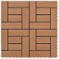 Preview: ARDEBO.de - Braune Terrassenfliesen 11 Stk. 30 x 30 cm WPC 1 qm
