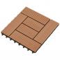 Preview: Braune Terrassenfliesen 11 Stk. 30 x 30 cm WPC 1 qm
