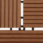 Preview: Braune Terrassenfliesen 11 Stk. 30 x 30 cm WPC 1 qm