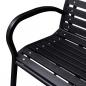 Preview: Gartenbank 125 cm Stahl und WPC Schwarz