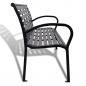 Preview: Gartenbank 125 cm Stahl und WPC Schwarz