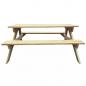 Preview: Picknicktisch 150x135x71,5 cm Holz