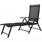 Preview: Sonnenliege Klappbar Aluminium Schwarz