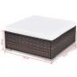Preview: 10-tlg. Garten-Lounge-Set mit Auflagen Poly Rattan Braun