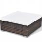 Preview: 10-tlg. Garten-Lounge-Set mit Auflagen Poly Rattan Braun
