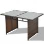 Preview: 10-tlg. Garten-Lounge-Set mit Auflagen Poly Rattan Braun