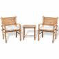 Preview: ARDEBO.de - 3-tlg. Bistro-Set mit Auflagen Bambus