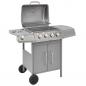 Preview: ARDEBO.de - Gasgrill 4+1 Flammen Silbern 