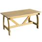 Preview: ARDEBO.de - Gartentisch 150 x 74 x 75 cm Imprägniertes Kiefernholz