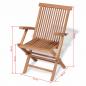 Preview: Gartenstühle 2 Stk. Klappbar Massivholz Teak
