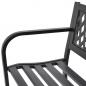 Preview: Gartenbank 118 cm Stahl Schwarz