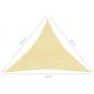 Preview: Sonnensegel HDPE Dreieckig 3,6x3,6x3,6 m Beige