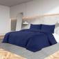 Preview: Bettwäsche-Set Marineblau 200x200 cm Baumwolle