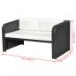 Preview: 4-tlg. Garten-Lounge-Set mit Auflagen Poly Rattan Schwarz