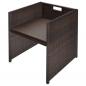 Preview: 5-tlg. Garten-Essgruppe mit Auflagen Poly Rattan Braun