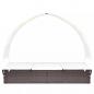 Preview: Doppel-Sonnenliege mit Sonnendach Poly Rattan Braun