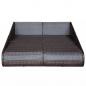 Preview: Gartenbett Braun 110x200 cm Poly Rattan
