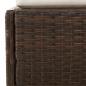 Preview: Gartenbett Braun 110x200 cm Poly Rattan