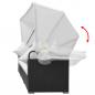 Preview: 7-tlg. Garten-Lounge-Set mit Sonnendach Poly Rattan Schwarz