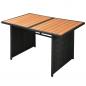 Preview: 10-tlg. Garten-Lounge-Set mit Auflagen Poly Rattan Schwarz