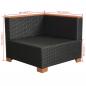 Preview: 10-tlg. Garten-Lounge-Set mit Auflagen Poly Rattan Schwarz