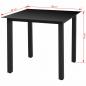Preview: Gartentisch Schwarz 80x80x74 cm Aluminium und Glas