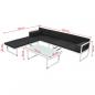 Preview: 4-tlg. Garten-Lounge-Set mit Auflagen Aluminium Schwarz