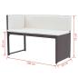 Preview: ARDEBO.de - 5-tlg. Garten-Essgruppe Stahl Poly Rattan Braun
