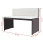 Preview: 5-tlg. Garten-Essgruppe Stahl Poly Rattan Braun