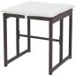 Preview: 5-tlg. Garten-Essgruppe Stahl Poly Rattan Braun