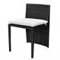 Preview: 3-tlg. Bistro-Set mit Auflagen Poly Rattan Schwarz