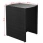 Preview: 3-tlg. Bistro-Set mit Auflagen Poly Rattan Schwarz