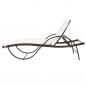 Preview: ARDEBO.de - Sonnenliege mit Auflage Poly Rattan Braun