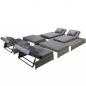 Preview: 5-tlg. Garten-Lounge-Set mit Auflagen Poly Rattan Grau