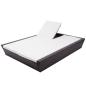 Preview: Outdoor-Lounge-Bett mit Polster Poly Rattan Braun