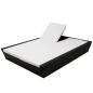 Preview: ARDEBO.de - Outdoor-Lounge-Bett mit Polster Poly Rattan Schwarz