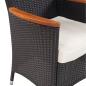 Preview: 9-tlg. Garten-Essgruppe mit Auflagen Poly Rattan