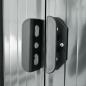 Preview: Gartenschuppen Grau Metall 204 x 132 x 186 cm