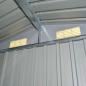 Preview: Gartenschuppen Grau Metall 204 x 132 x 186 cm