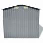Preview: Gartenschuppen Grau Metall 204 x 132 x 186 cm