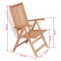Preview: Verstellbare Gartenstühle 2 Stk. Massivholz Teak