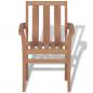 Preview: Stapelbare Gartenstühle 2 Stk. Massivholz Teak