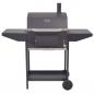 Preview: Holzkohlegrill Smoker mit Ablage Schwarz