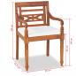 Preview: 4-tlg. Garten-Lounge-Set mit Auflagen Massivholz Teak