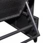 Preview: Outdoor-Lehnstühle 2 Stk. mit Tisch Schwarz Poly-Rattan