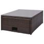 Preview: 4-tlg. Garten-Lounge-Set mit Auflagen Poly Rattan Braun