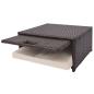 Preview: 4-tlg. Garten-Lounge-Set mit Auflagen Poly Rattan Braun