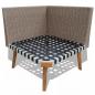 Preview: 4-tlg. Garten-Lounge-Set mit Auflagen Poly Rattan Grau