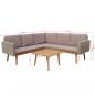 Preview: 4-tlg. Garten-Lounge-Set mit Auflagen Poly Rattan Grau