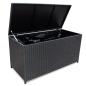 Preview: Garden-Auflagenbox Schwarz 150x50x60 cm Poly Rattan